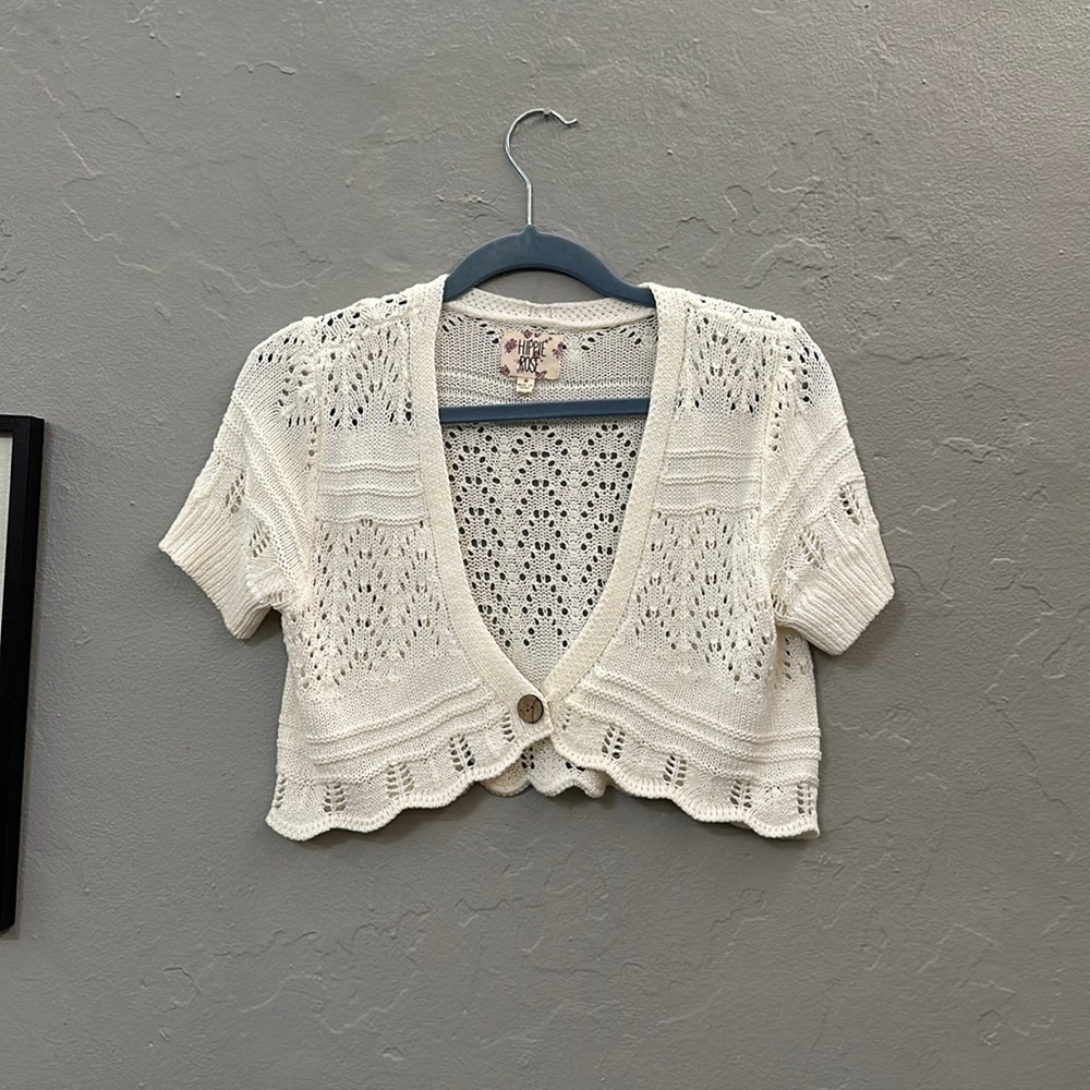 Cute knit cover top size small